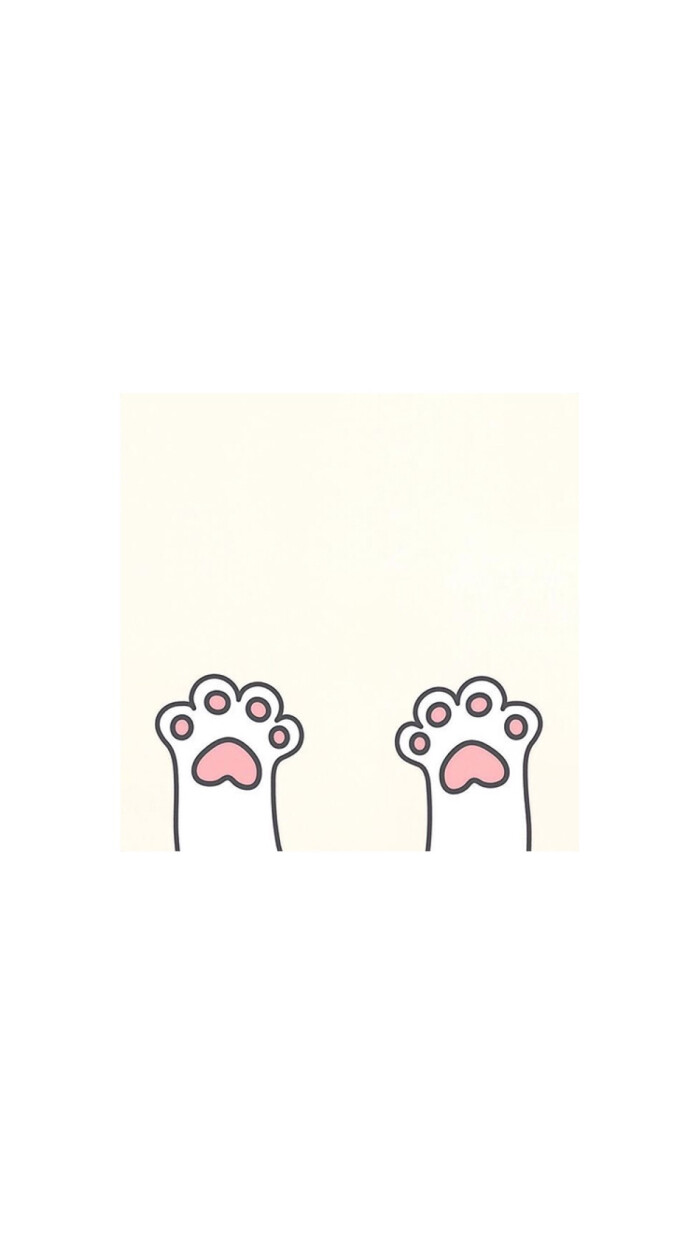 少女壁纸 手机锁屏 猫爪 软萌