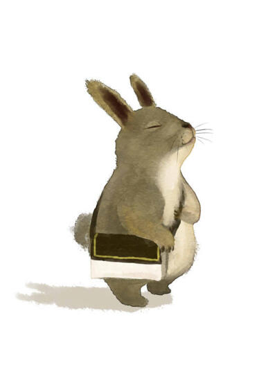 兔子背影手绘图片
