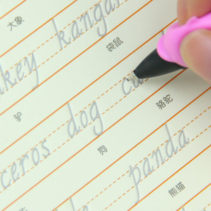 英语字帖成人凹槽英文练字帖意大利斜体钢笔初中高中学生速成板本