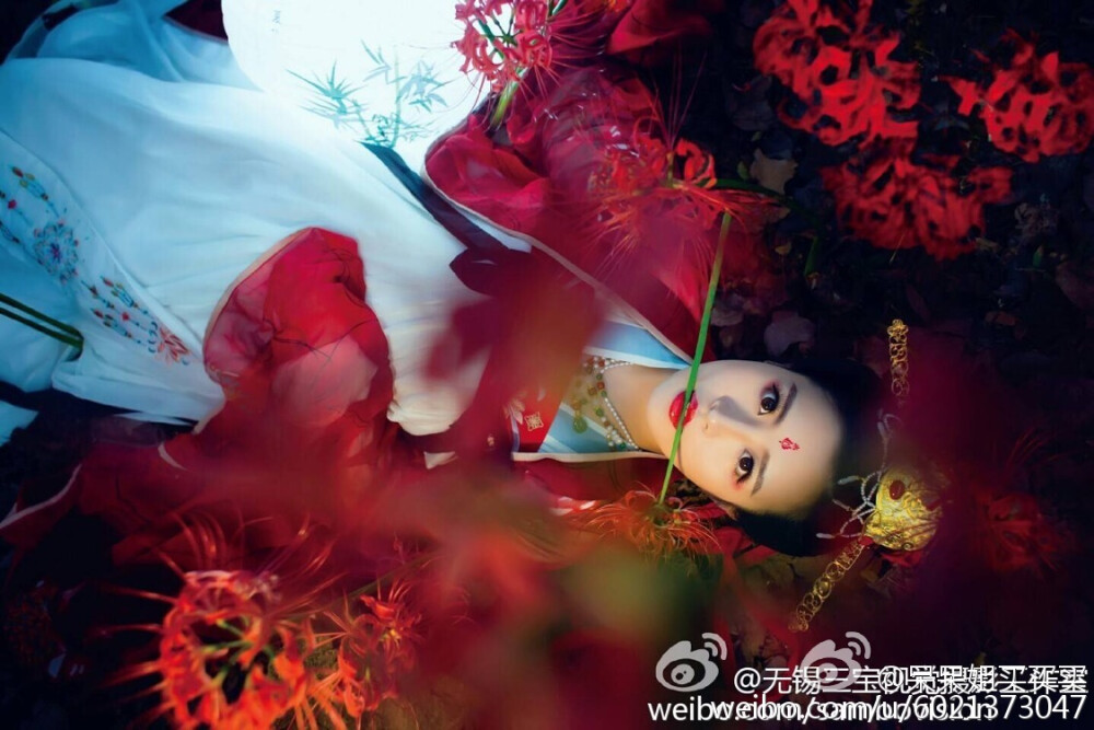 彼岸花开开彼岸 故人回眸,已是秋古风 古装 摄影 彼岸花 曼殊沙华