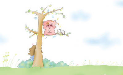猪上树动漫图片