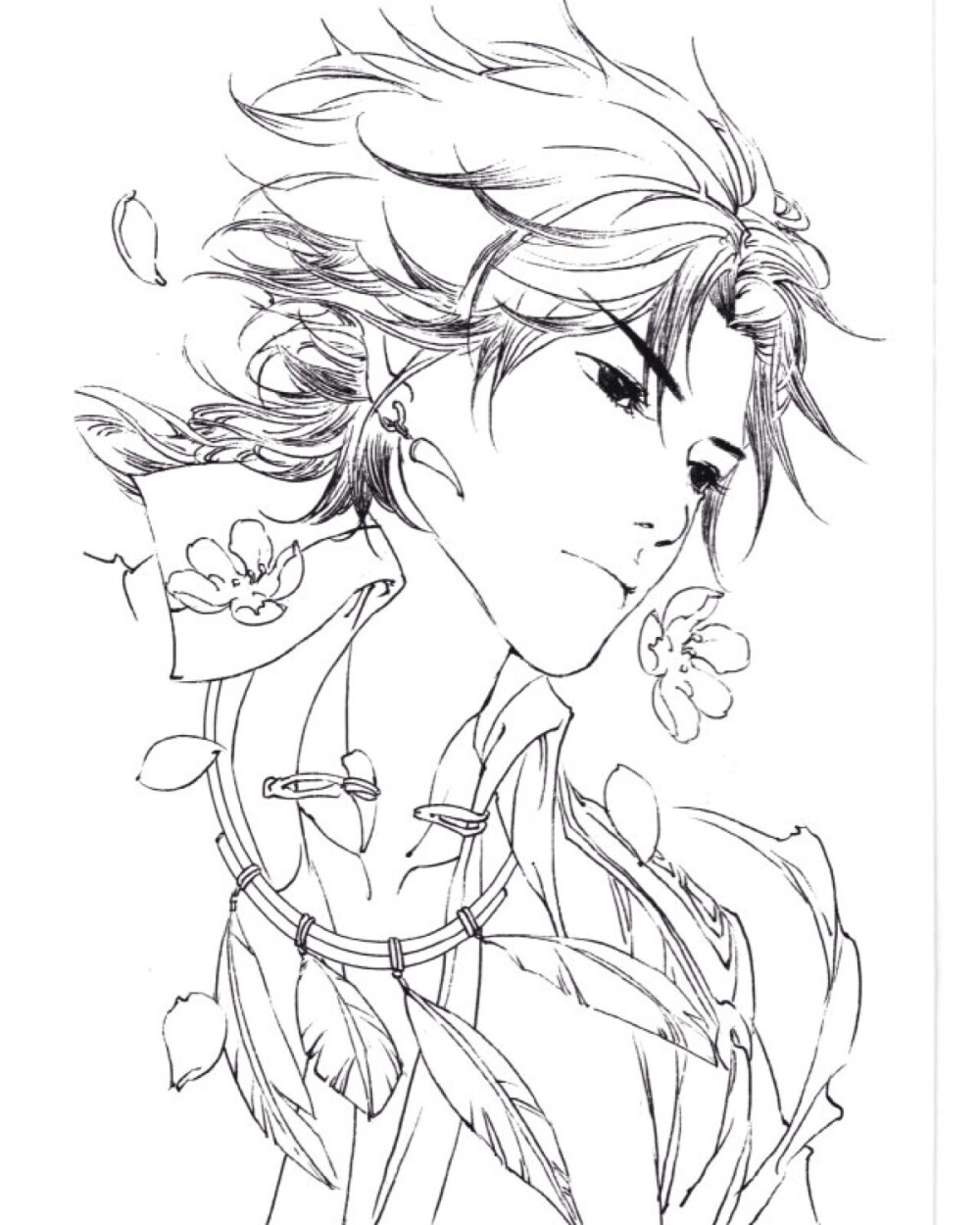 百里屠苏古风线稿