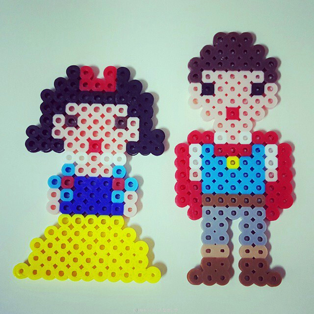 拼拼豆豆作品 迪士尼动画 - 白雪公主和七个小矮人