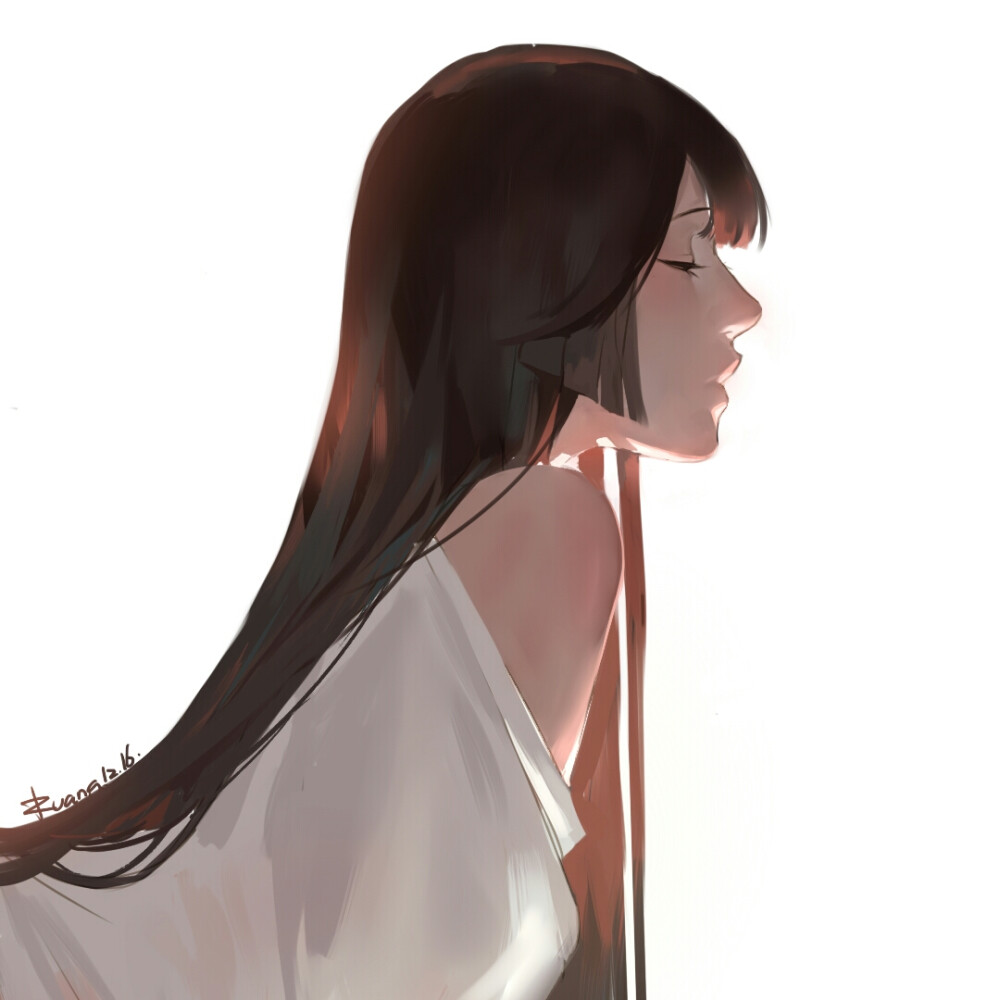 头像 女绘 剪裁比例1:1 撩人拉