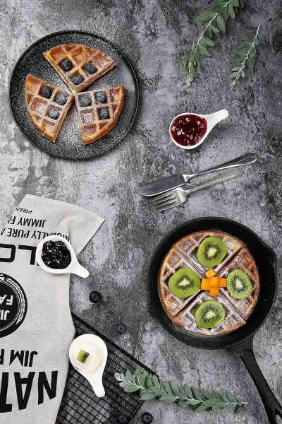 华夫饼# #创意美食摄影# #西餐摄影# #美食摄影# #中餐摄影# #当下