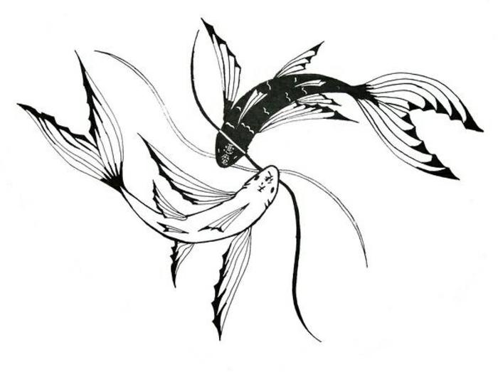 阴阳鱼 手稿图片