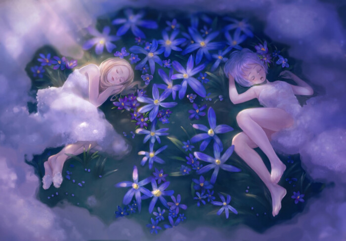 (春寒,冬眠)画师:李若绮【人物】【插画】【少女】【参考】【唯美】