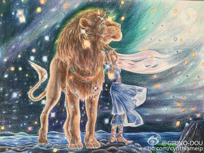 手绘狮子座海报