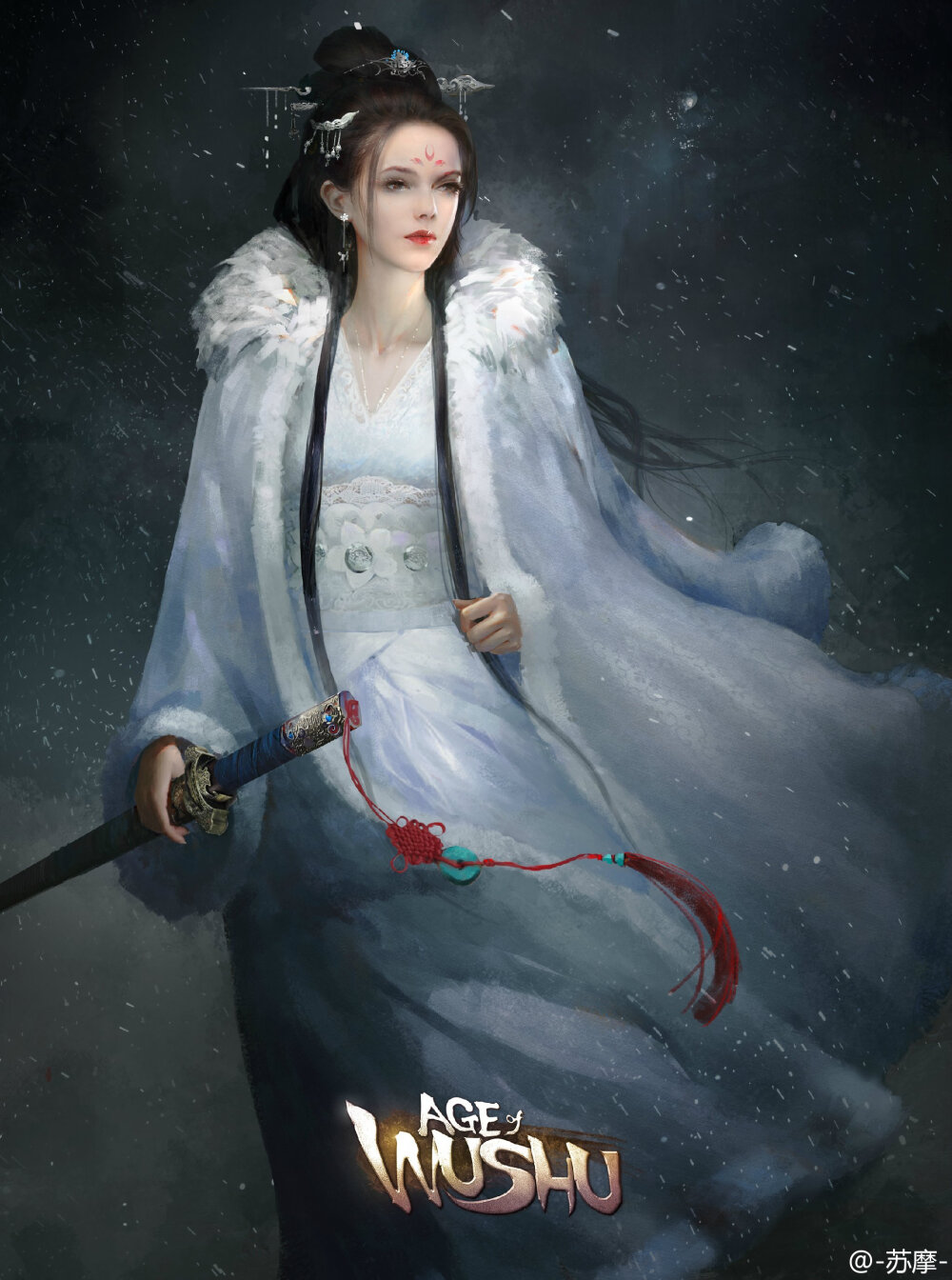 古风美人游戏人设绘师苏摩