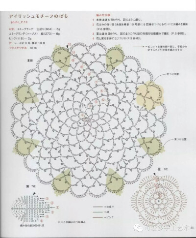 收集   点赞  评论  雪花片 snow flakes 钩针 毛线 棉线 图解 实诞