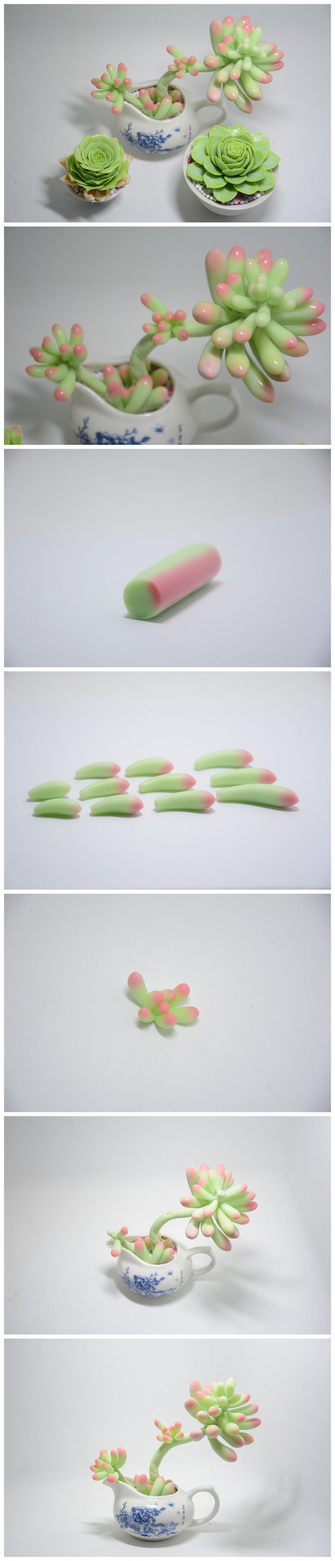 软陶泥手工制作多肉植物