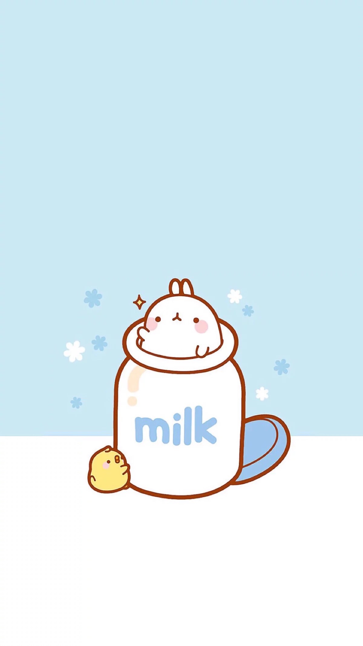 可爱 简单 插画 萌系 小清新 薄荷绿 蓝色 绿色 平铺