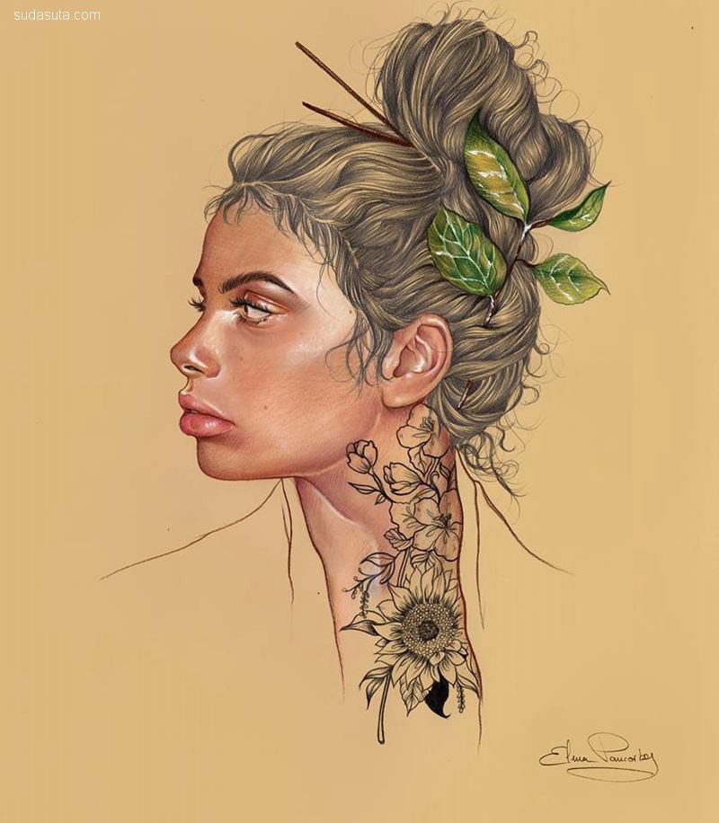 西班牙自由插画家elena pancorbo 带来的一组时尚插画作品,一组清新