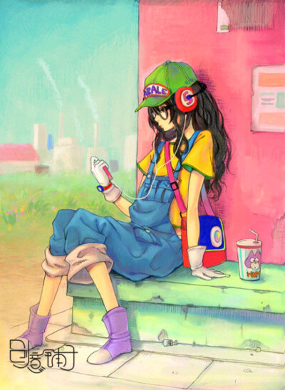 阿拉蕾 二次元 另类 头像 动漫 菇凉 卡通 女生 眼镜妹 漫画 唯美