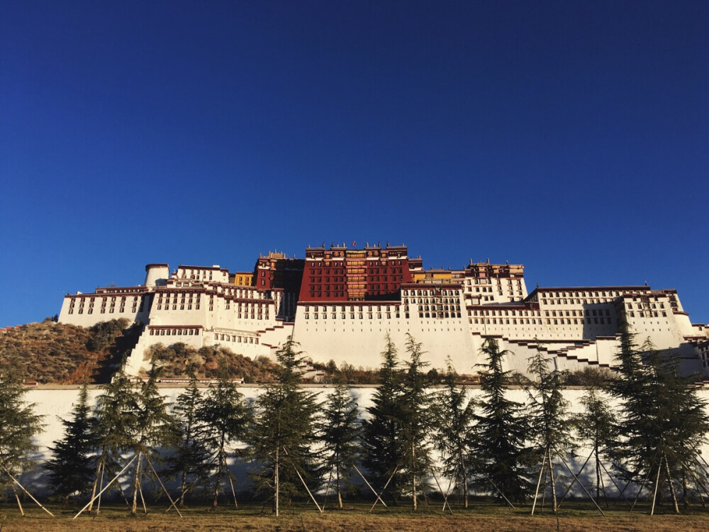 正面的布达拉宫