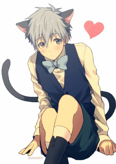 猫耳少年#萌#手绘#pixiv#头像#情头#猫耳头像#可爱#二次元#腐