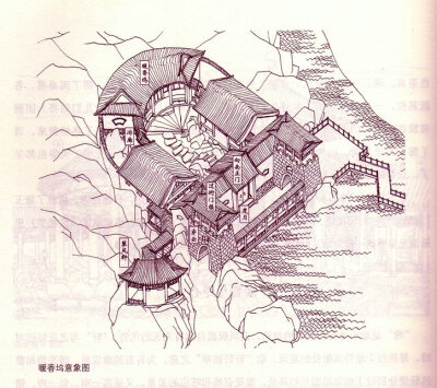 北面是李纨住的稻香村,南边是薛宝钗的蘅芜苑