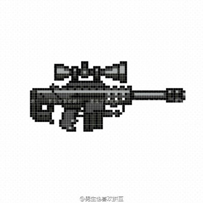 格子画武器枪图片