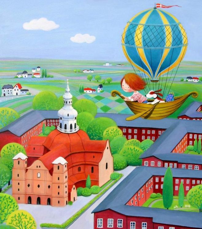 来自波兰艺术家iwona lifsches的一组充满着鲜艳色彩的儿童插画.