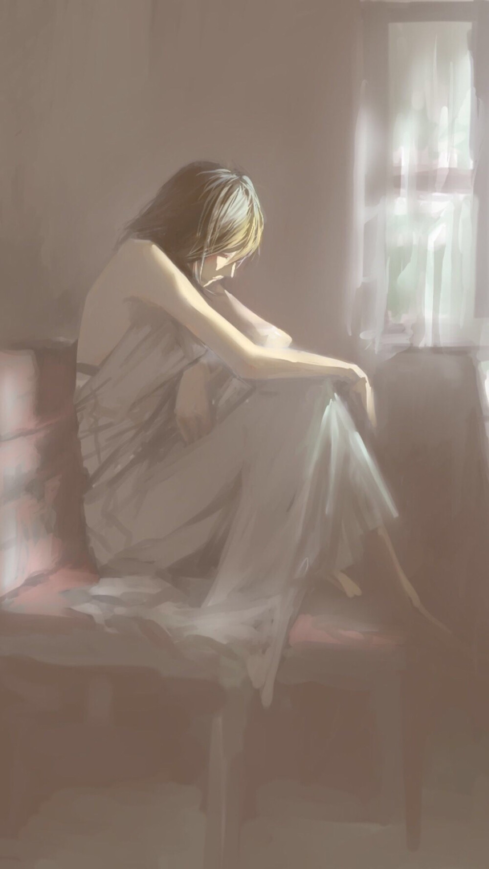 悲伤动漫少女孤独图片