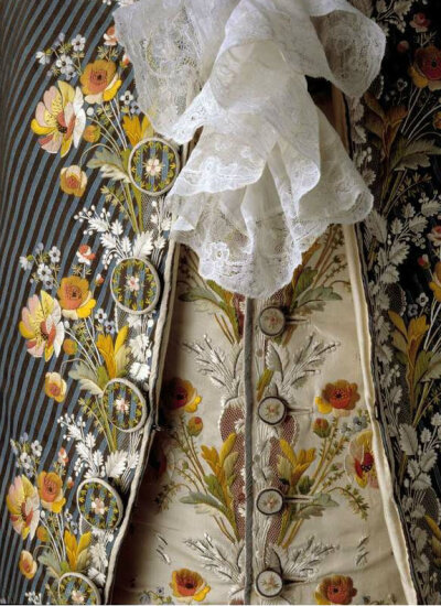 绘画参考 细节美,18世纪欧洲服饰上的手工刺绣(net)