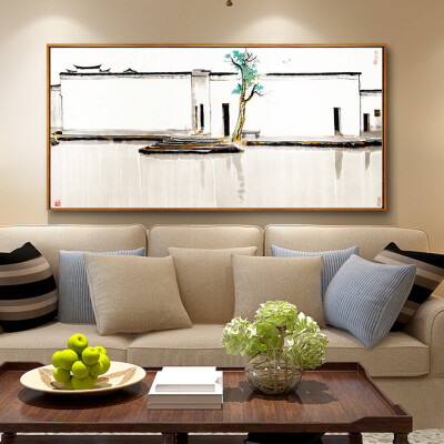 新中式水墨国画吴冠中双燕现代客厅装饰画卧室沙发背景挂画办公室