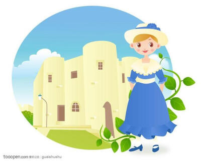 【各国民族风情传统服饰女孩插画】---- 英国传统服饰女孩-wywmg-图片