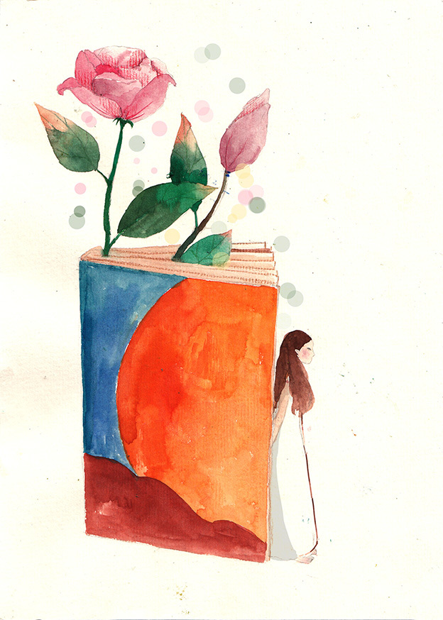 给图书做的一组插画-黑羊怪_水彩_涂鸦王国插画