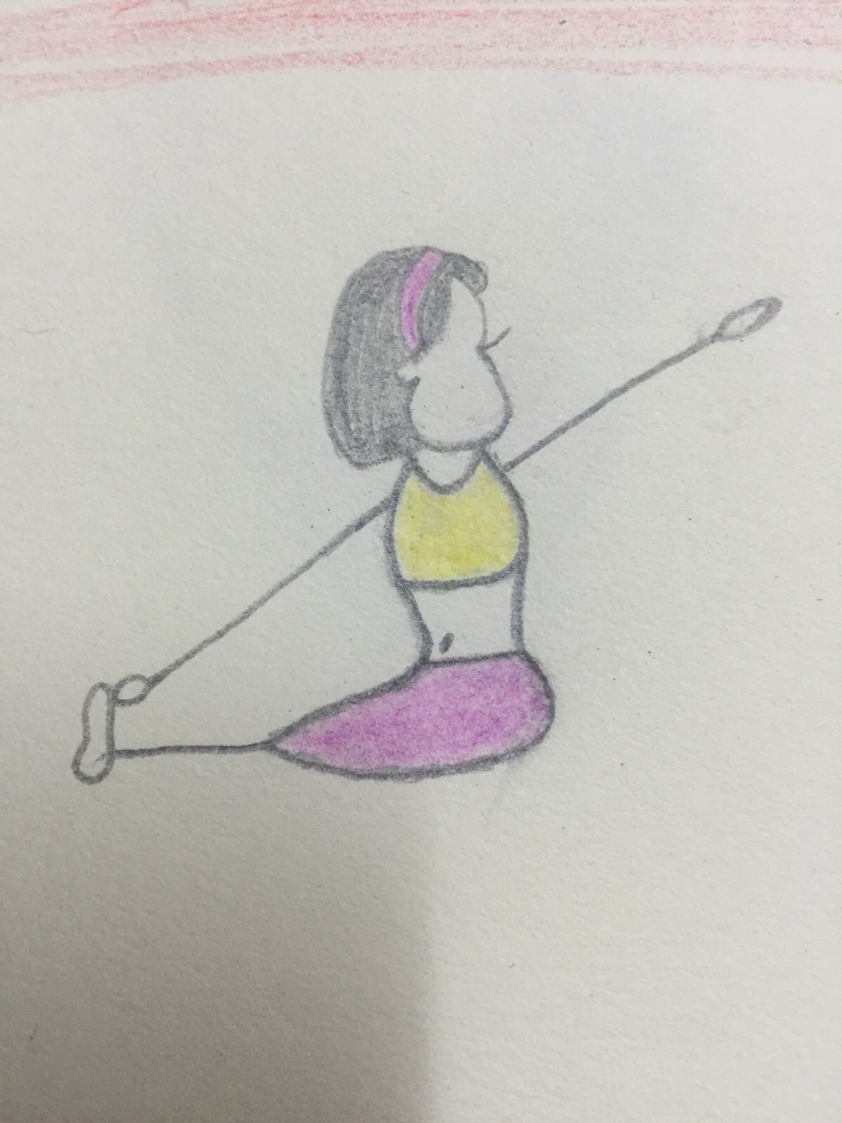 直角式瑜伽小人图图片