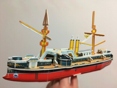 3d立体纸质拼图定远号