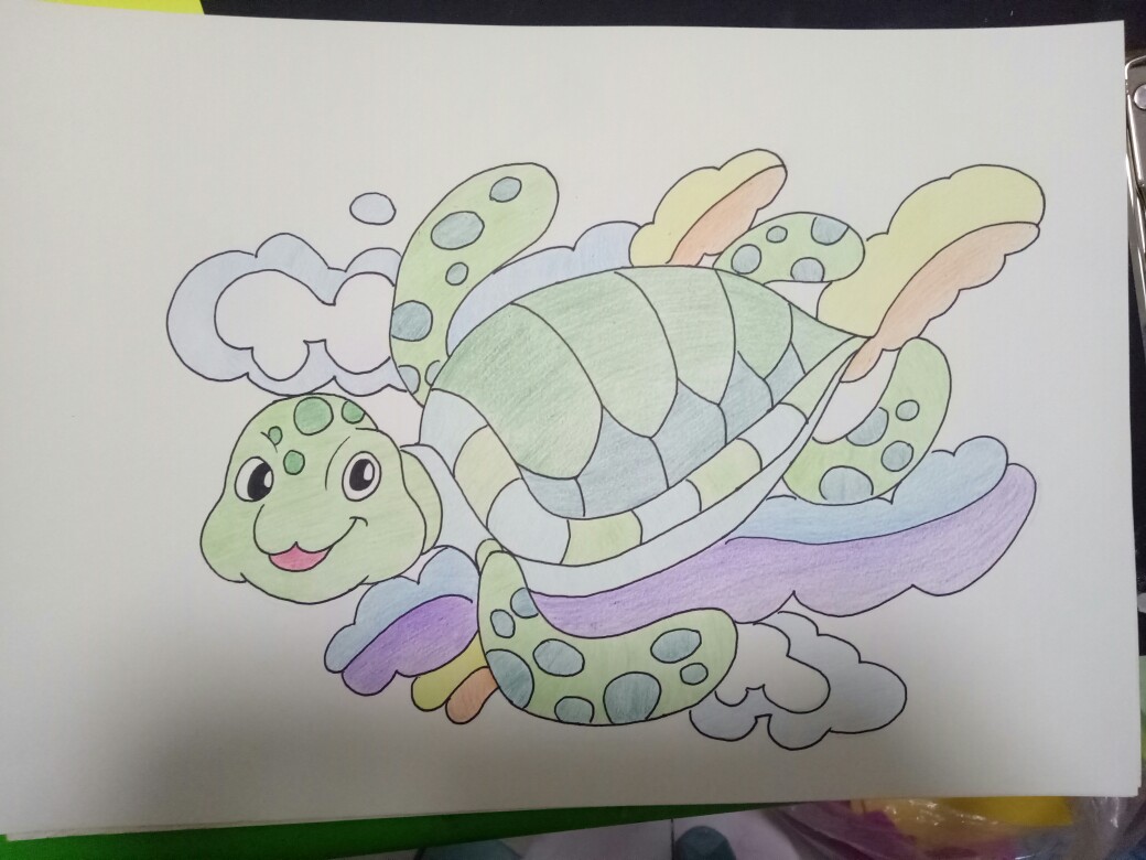 忍者神龟怎么画 彩铅图片