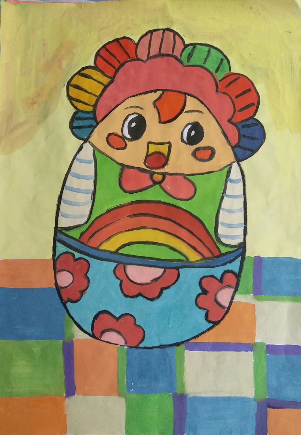 儿童画素材不倒翁