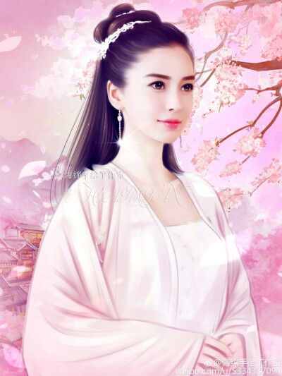 angelababy杨颖「白娉婷」孤芳不自赏 剧照〔海绵手绘工作室