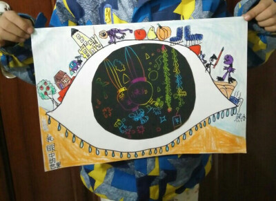 我眼中的世界 刮画 油画棒 水粉 水彩笔. 小学生