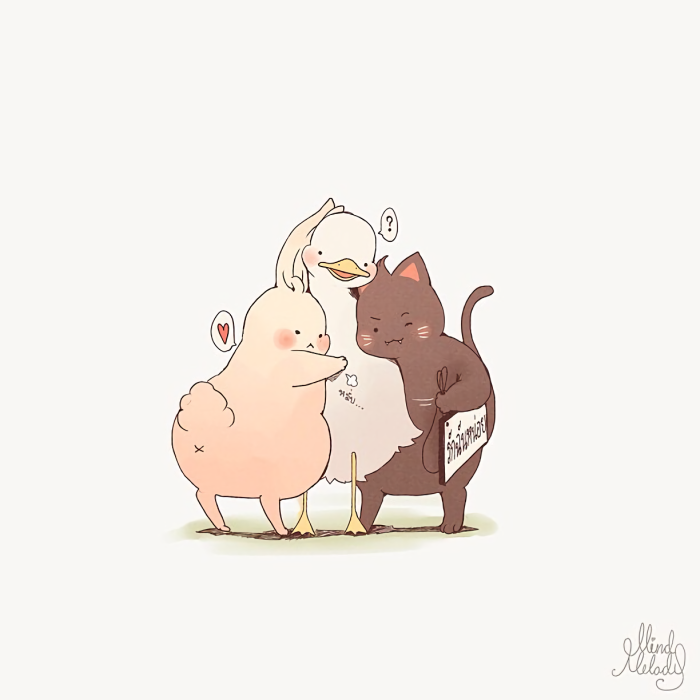 三人拥抱