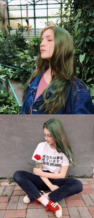 乌克兰女孩 katie westwood 发色和搭配好喜欢～ ins:katie_westwood