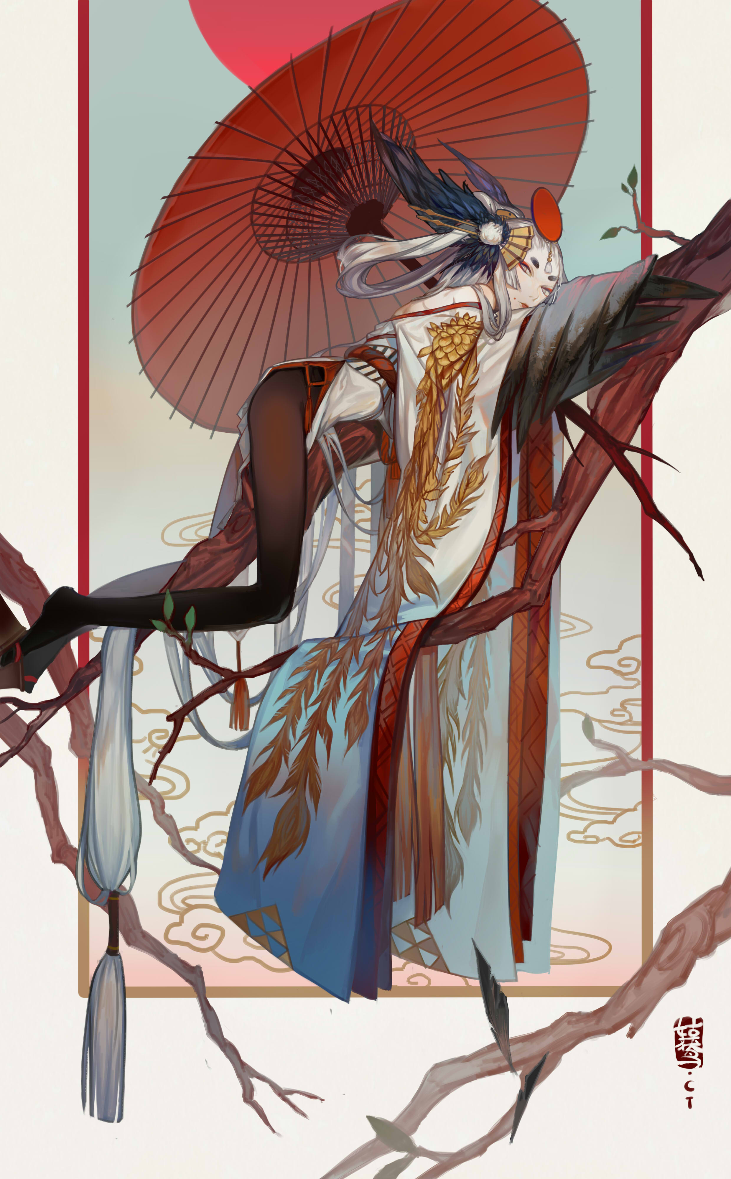 阴阳师 姑获鸟 画师:ct 本作品pixiv id= 61251618