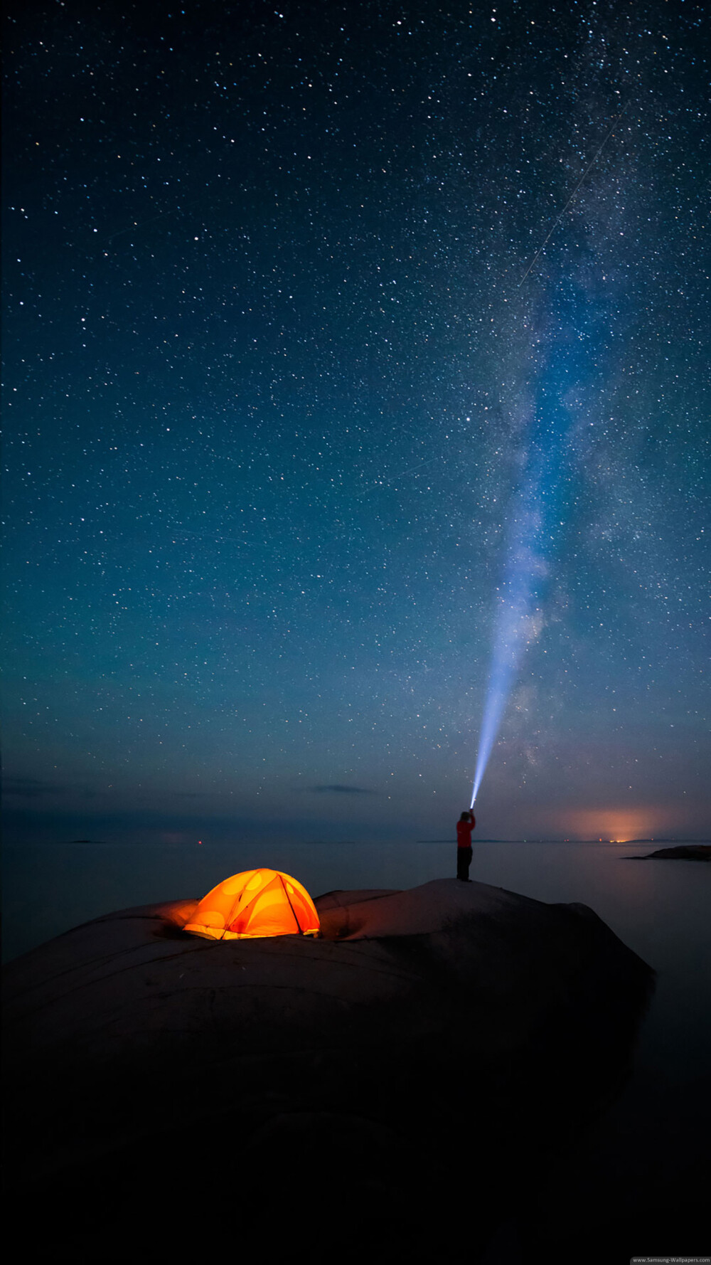 三星手机壁纸1440x2560samsunggalaxys7野营夜晚星空帐篷