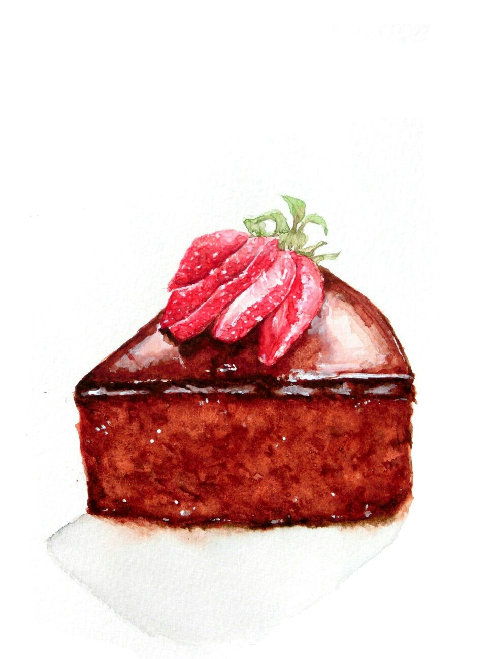 草莓巧克力蛋糕动漫图片