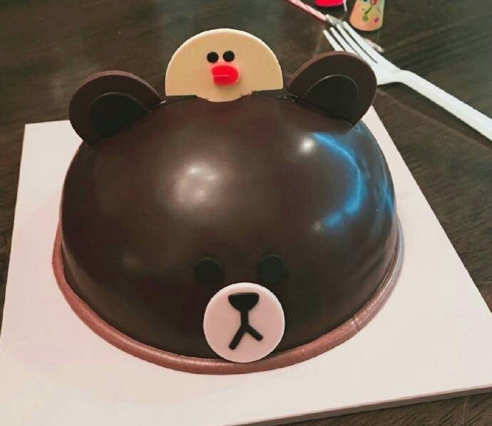 可爱滴布朗熊蛋糕