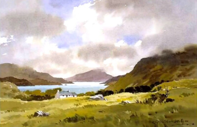 英国james fletcher watson 的风景水彩画欣赏