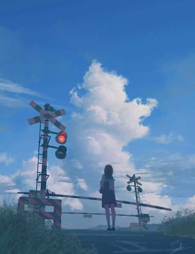 一个人的世界,小清新 人物 意境 插画