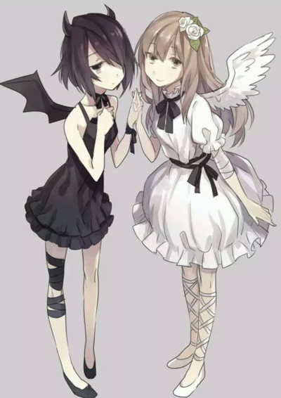 双生姐妹 天使与恶魔 黑与白﹌