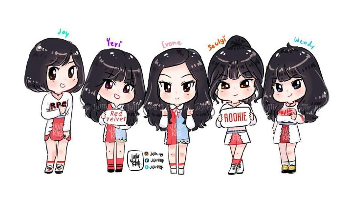 red velvet 卡通饭绘