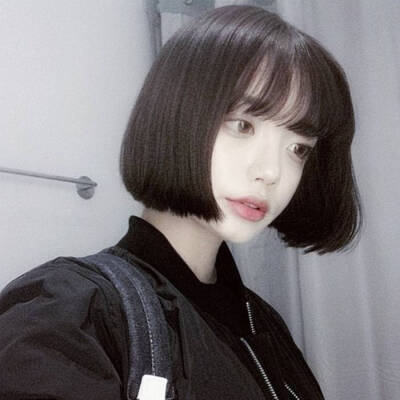 韩系短发头像图片