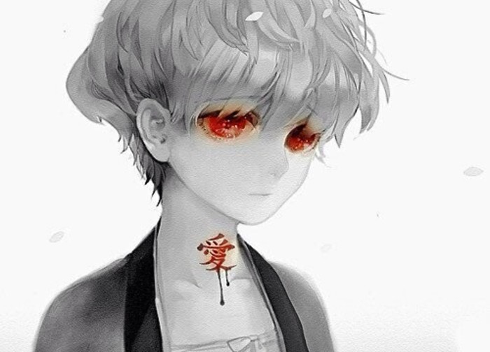 二次元少年,红眸,非主流