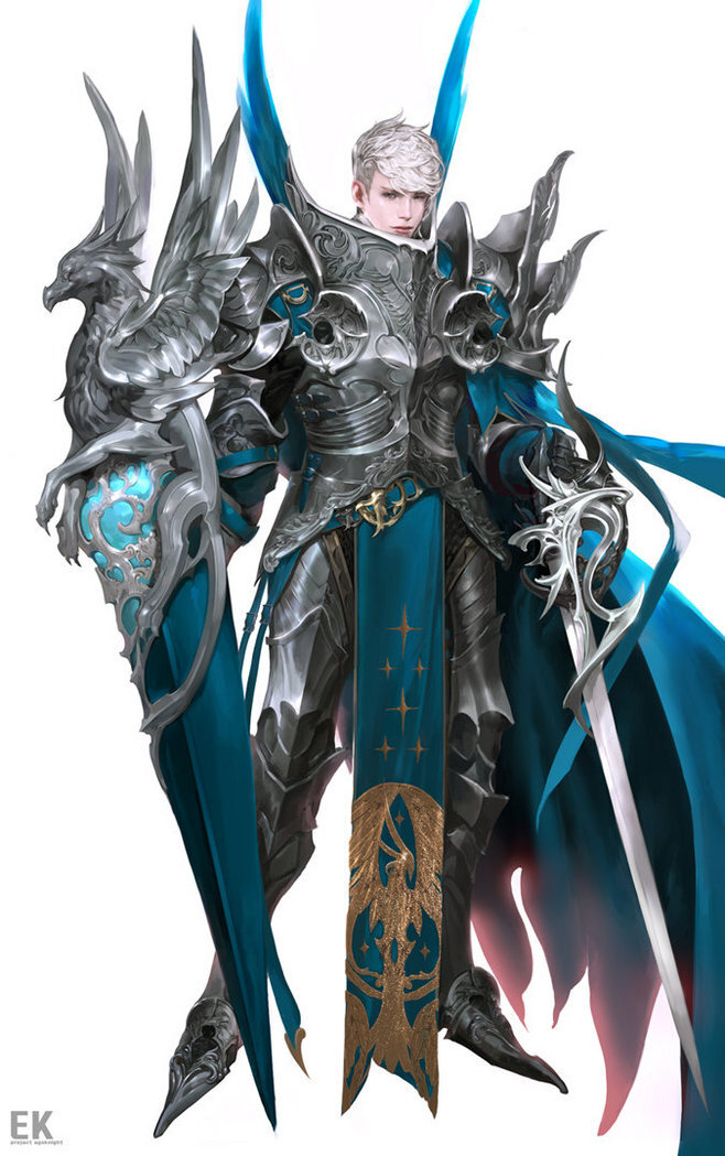 人设 原画 游戏设计 骑士 战士 帅