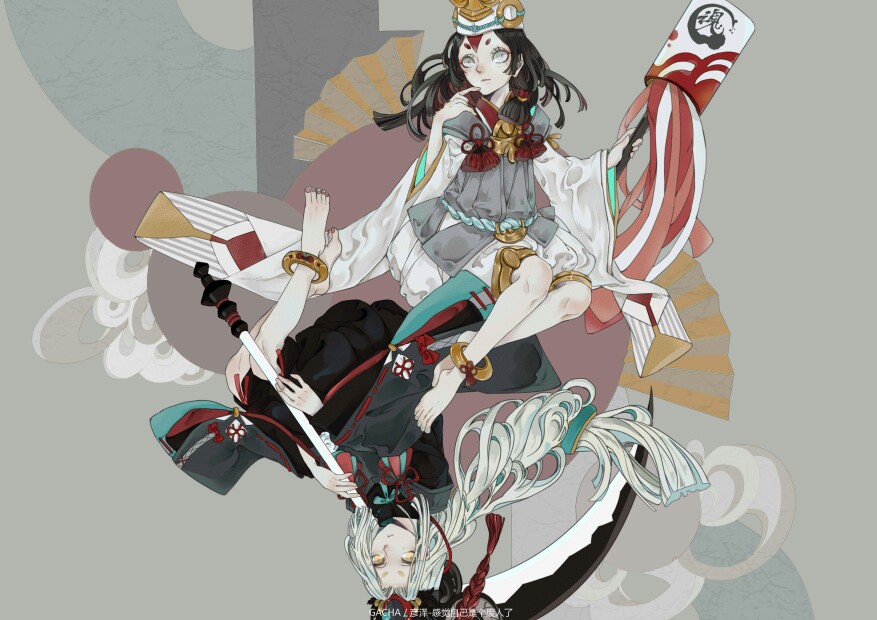 阴阳师 黑白童子