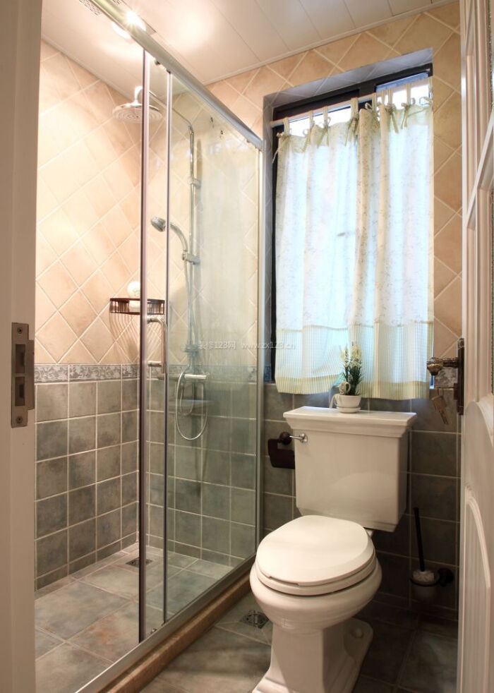 田园风室内卫生间浴室装修图_装修123效果