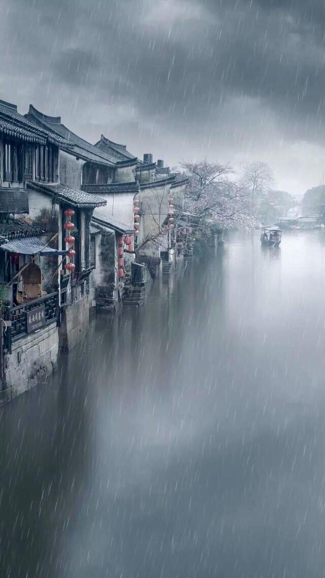 江南的夏雨唯美图片图片